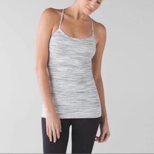 Lululemon Power‎ Y Space Dye Gray Tank Top 6
